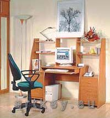 Компьютерный стол Вишня - вид 1 миниатюра
